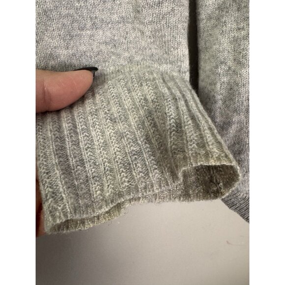 Max Studio Womens Small Gray Cashmere Cowl Neck Sweater Cozy Minimalist Classic - Picture 3 of 13